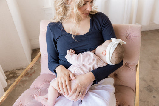 MLM Brand Little Breastfeeding Top - Navy