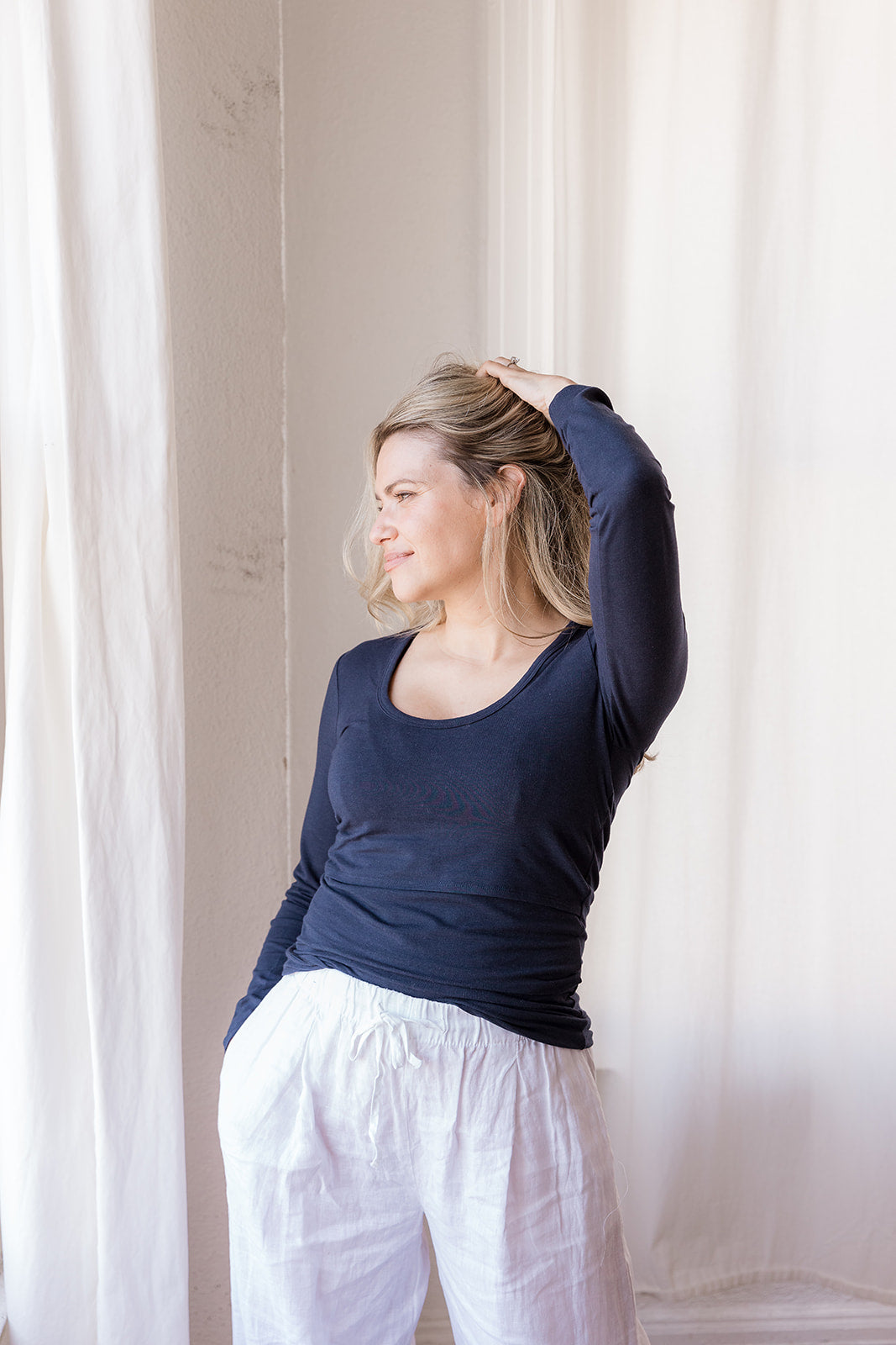 MLM Brand Little Breastfeeding Top - Navy