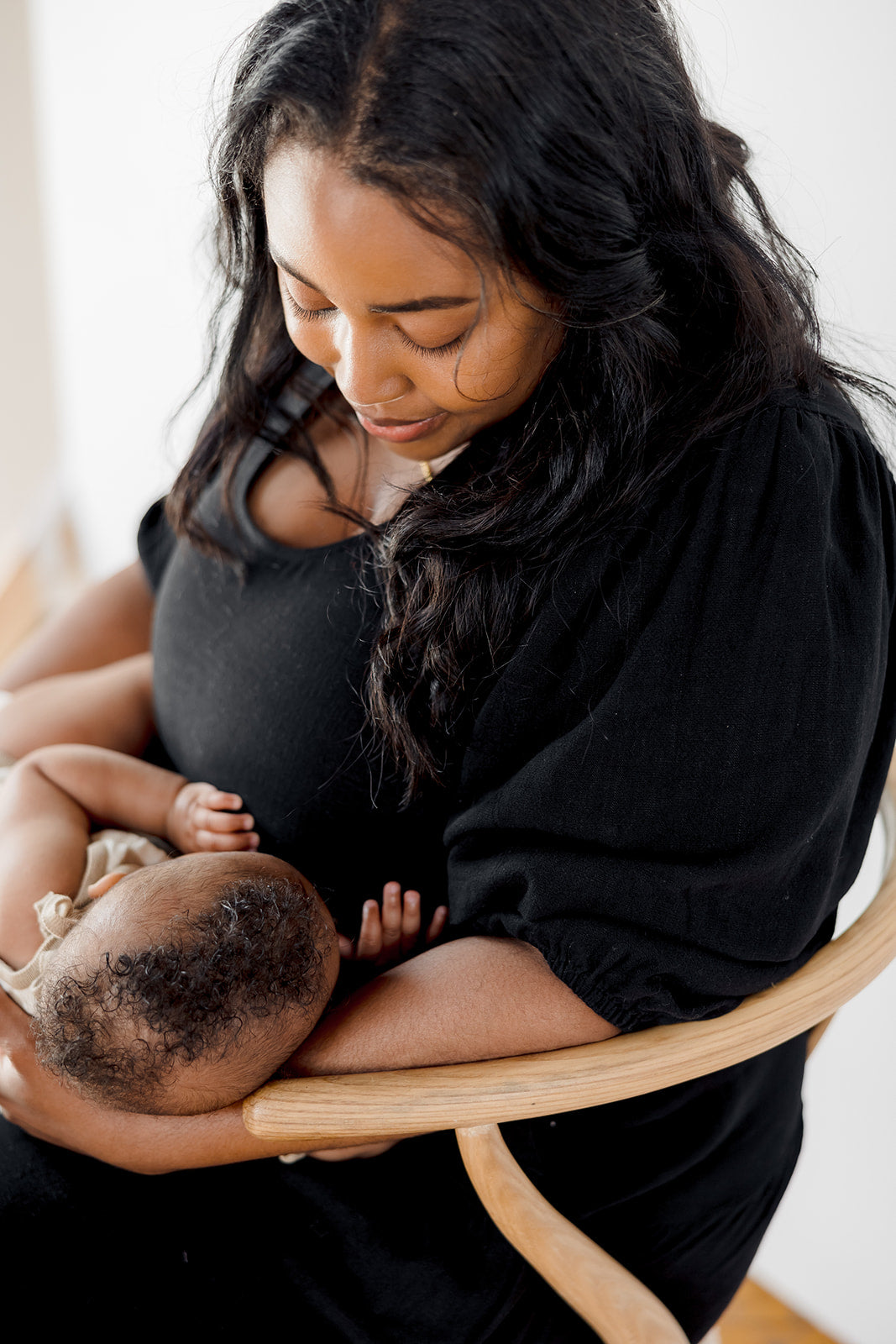 MLM Brand Tiered Breastfeeding Dress - Black