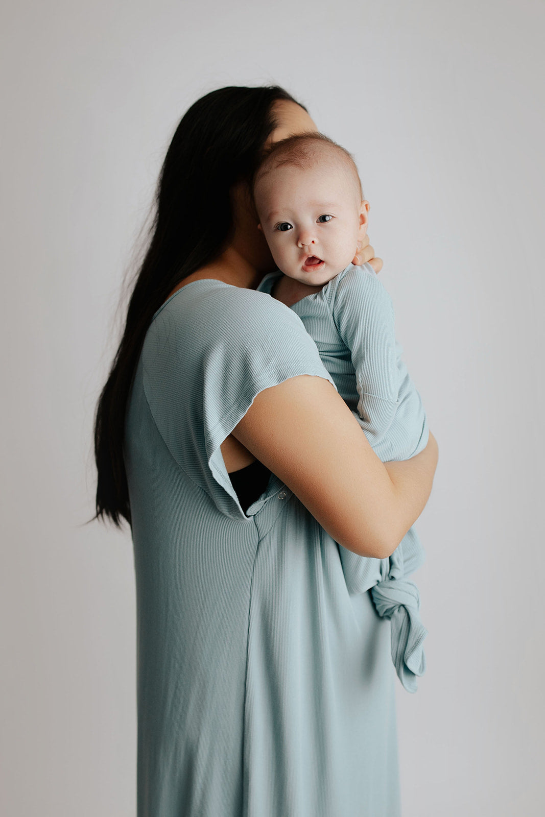 Three Little Tots Ribbed Blue Bird Labor and Delivery Nursing Hospital Gown
