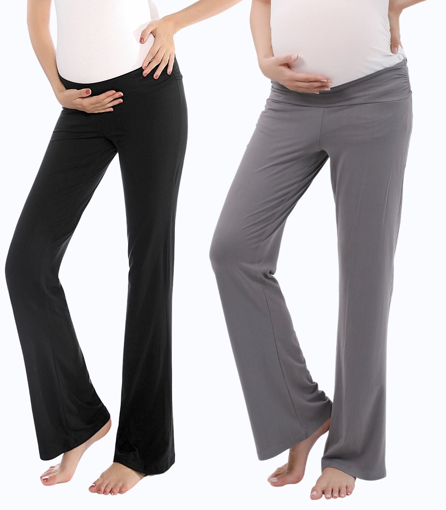 Alina Mae Maternity Below Bump Maternity Postpartum Pajama Pants (2 Pack)