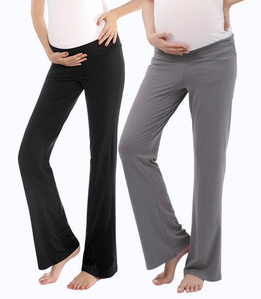 Alina Mae Maternity Below Bump Maternity Postpartum Pajama Pants (2 Pack)