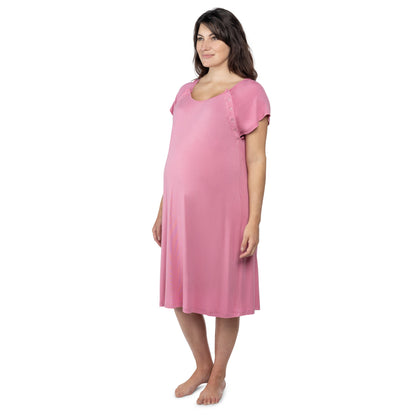 Three Little Tots Rose Mommy Labor and Delivery Nursing Hospital Gown
