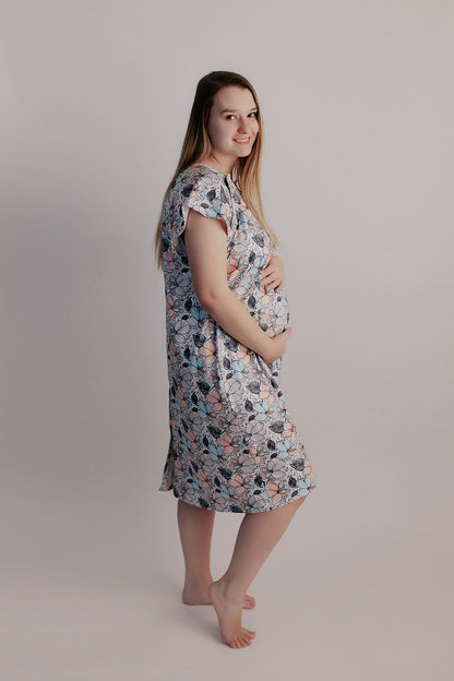 Three Little Tots Flower Bloom Labor and Delivery Nursing Hospital Gown