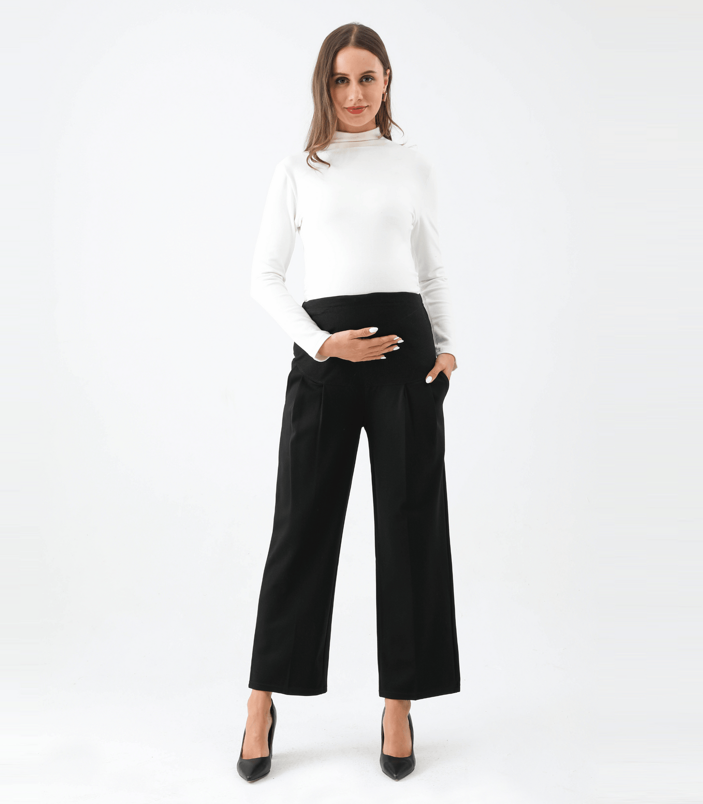 Alina Mae Maternity The Wide Leg Maternity Ankle Pant