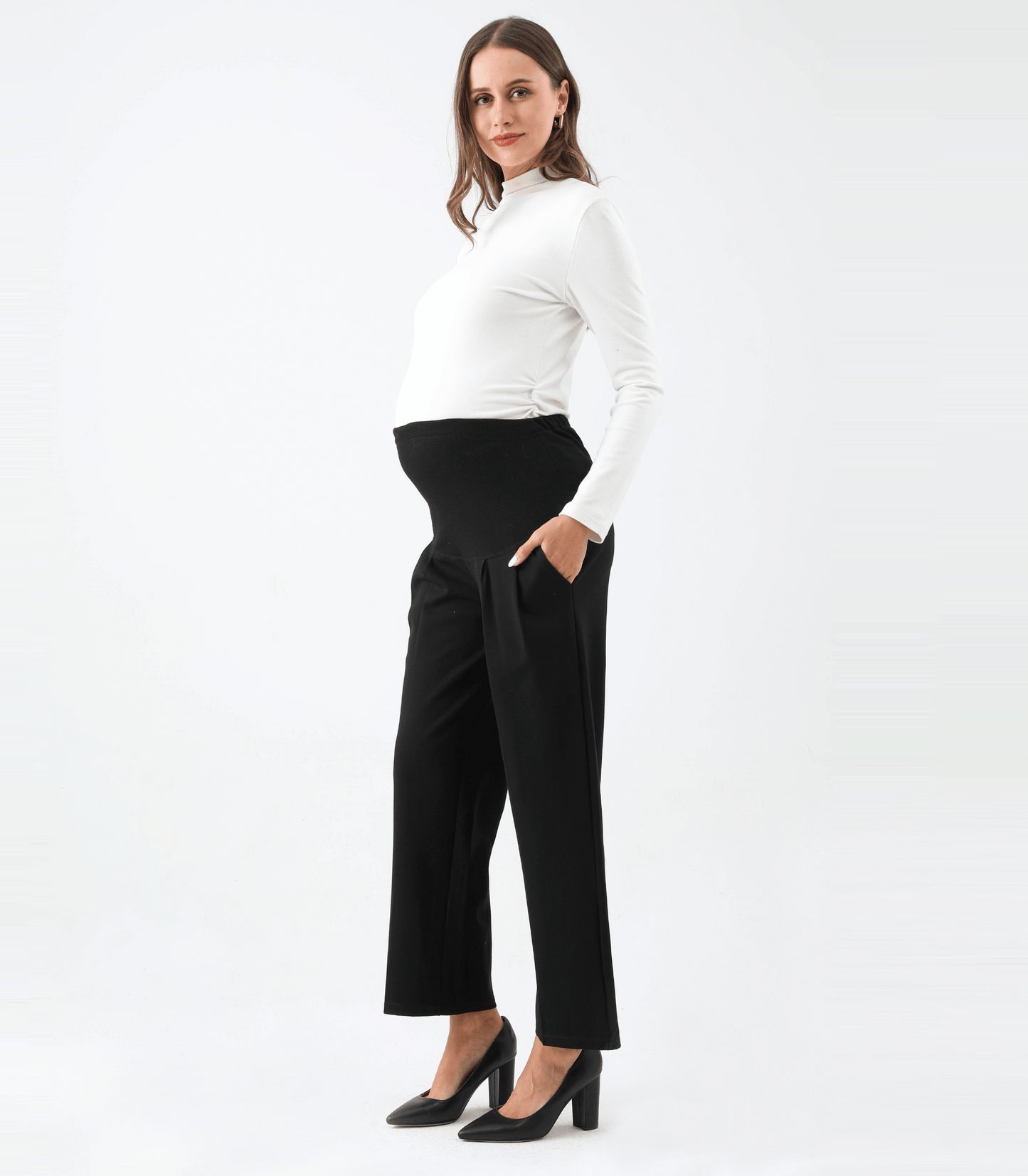 Alina Mae Maternity The Wide Leg Maternity Ankle Pant