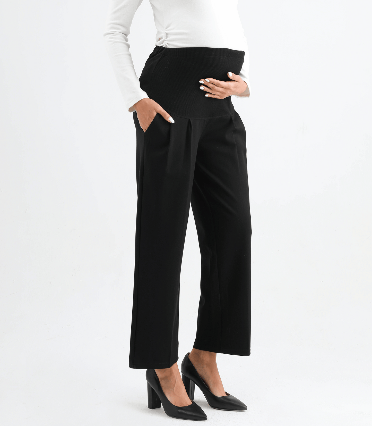 Alina Mae Maternity The Wide Leg Maternity Ankle Pant