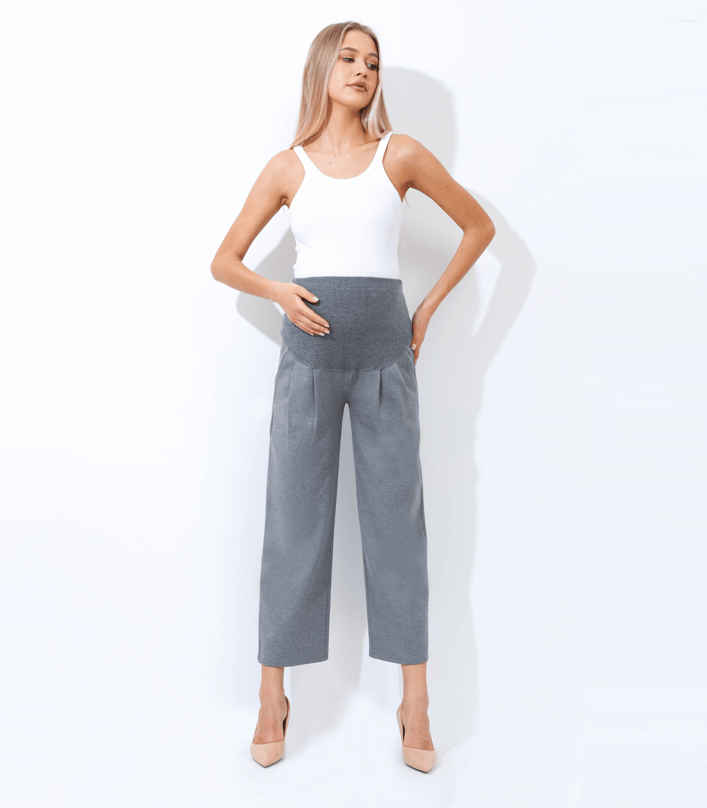 Alina Mae Maternity The Wide Leg Maternity Ankle Pant