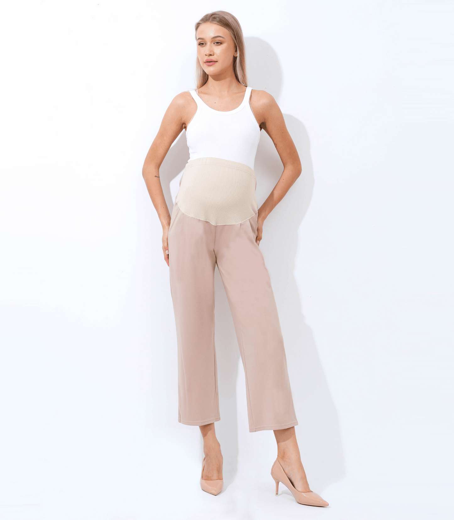 Alina Mae Maternity The Wide Leg Maternity Ankle Pant