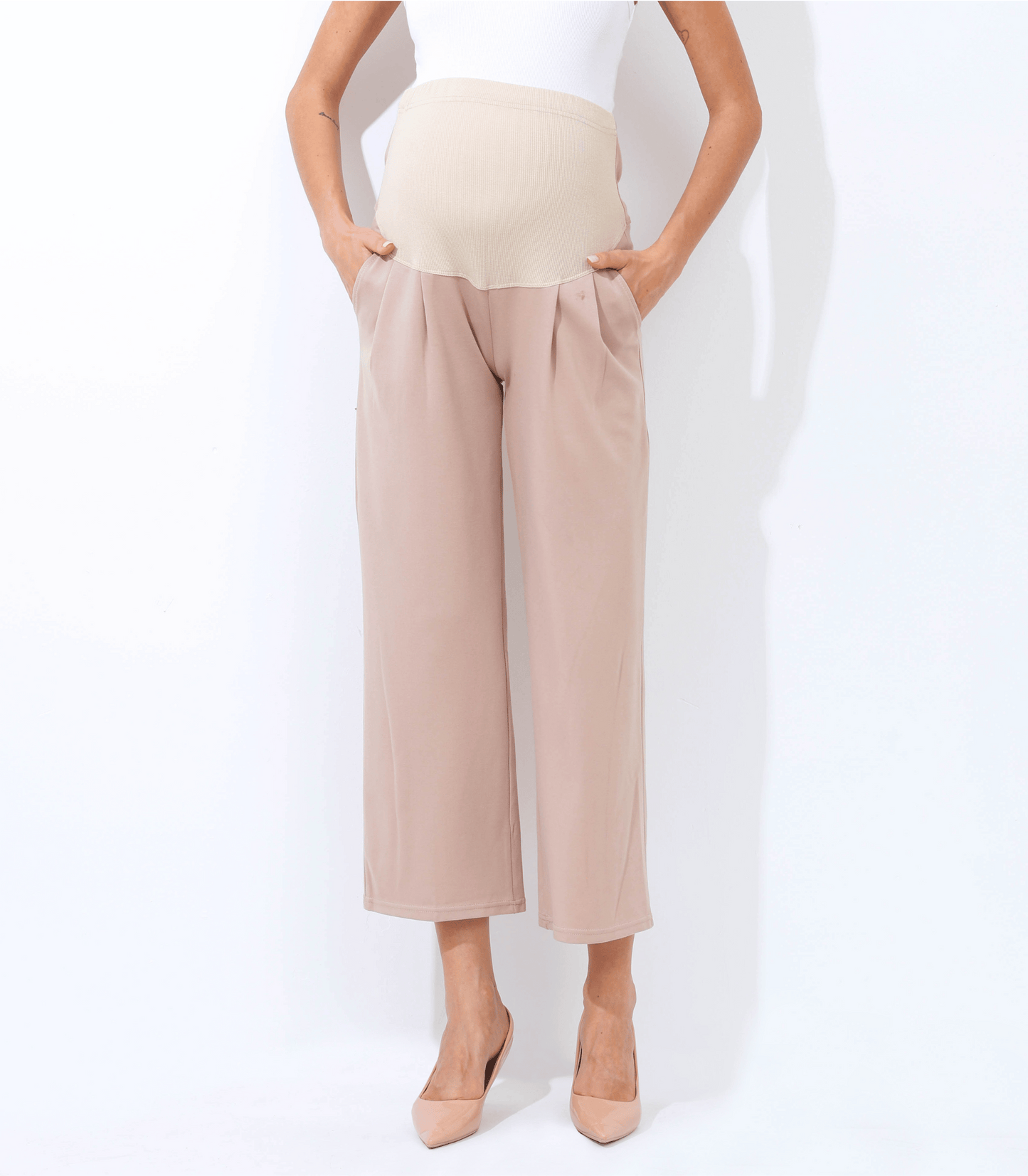 Alina Mae Maternity The Wide Leg Maternity Ankle Pant