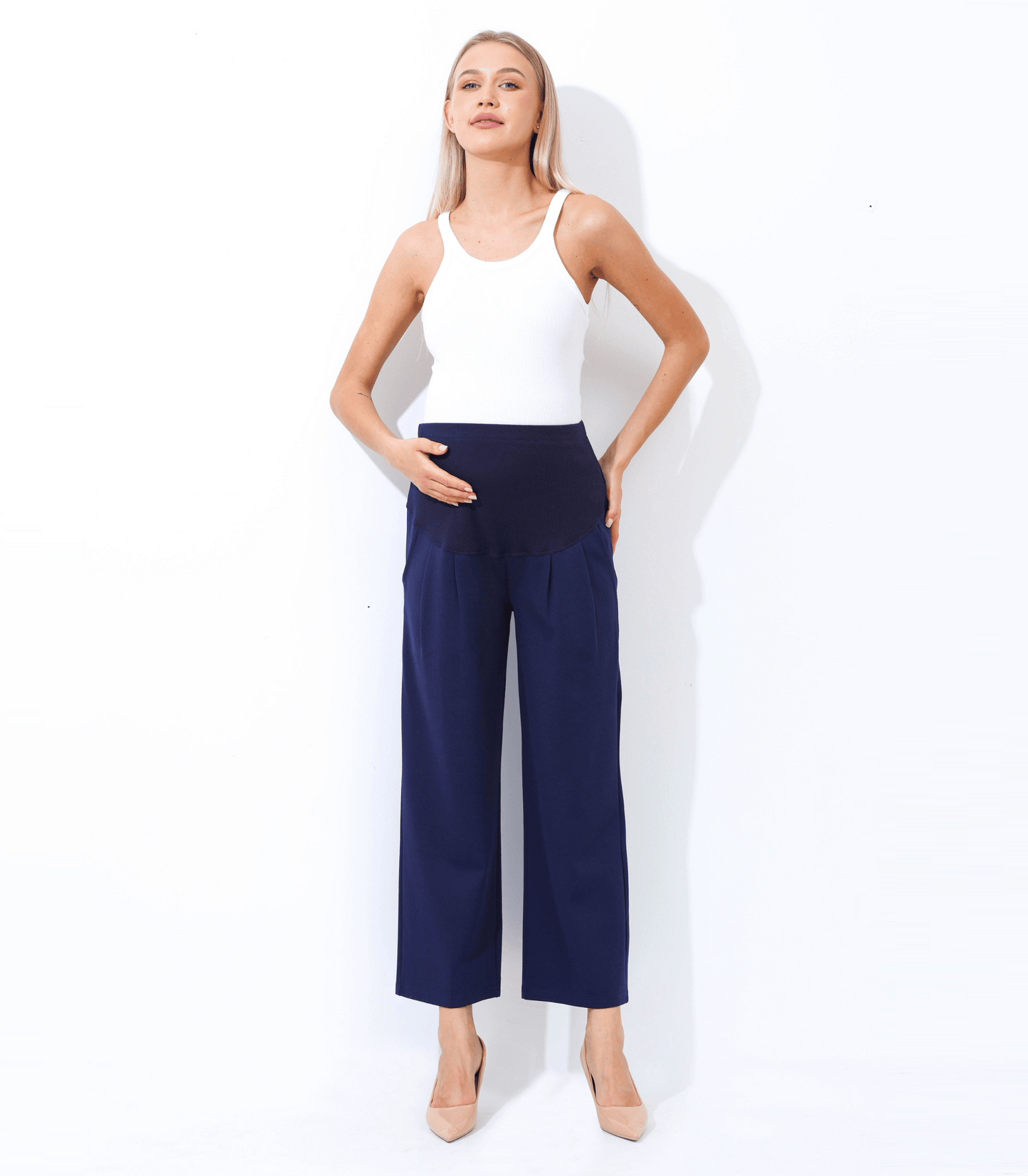 Alina Mae Maternity The Wide Leg Maternity Ankle Pant