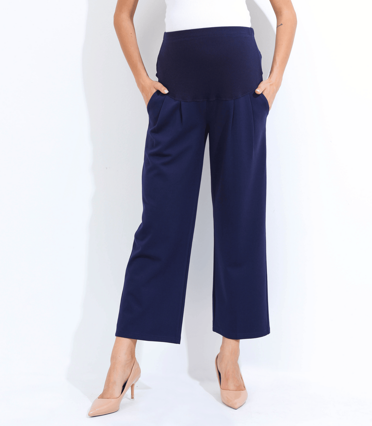 Alina Mae Maternity The Wide Leg Maternity Ankle Pant