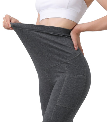 Alina Mae Maternity Pregnancy Yoga Pants with Pockets (2 Pack)