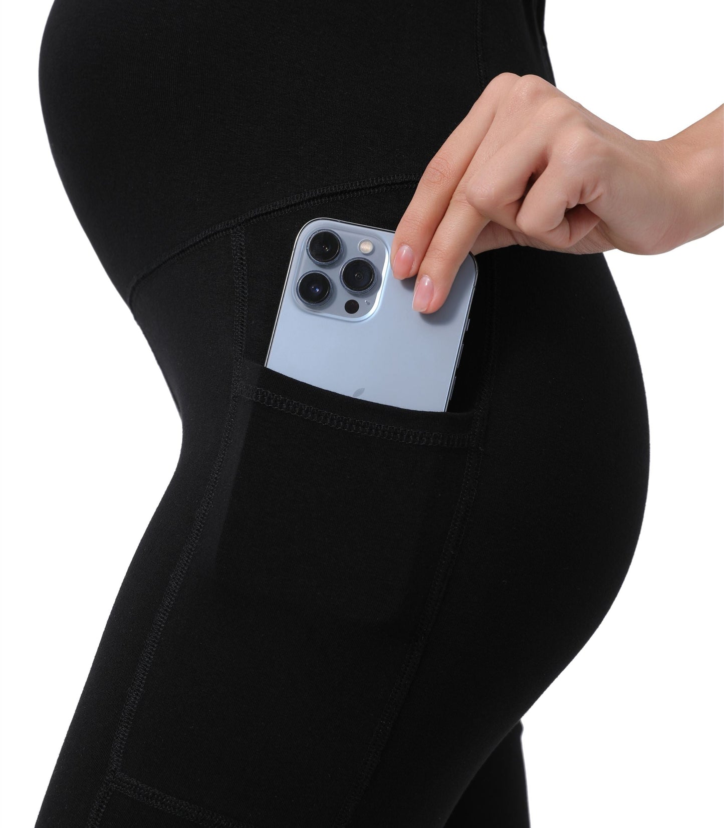 Alina Mae Maternity Pregnancy Yoga Pants with Pockets (2 Pack)
