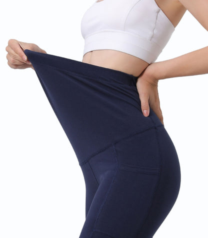 Alina Mae Maternity Pregnancy Yoga Pants with Pockets (2 Pack)
