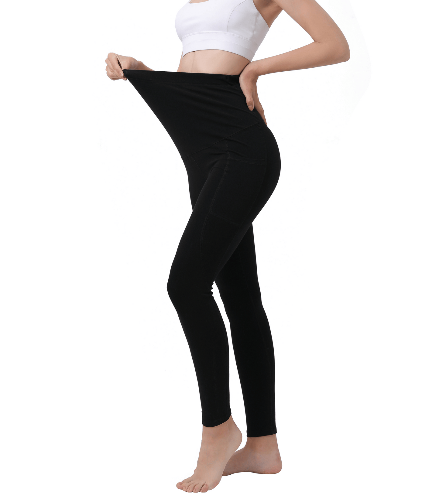 Alina Mae Maternity Pregnancy Yoga Pants with Pockets