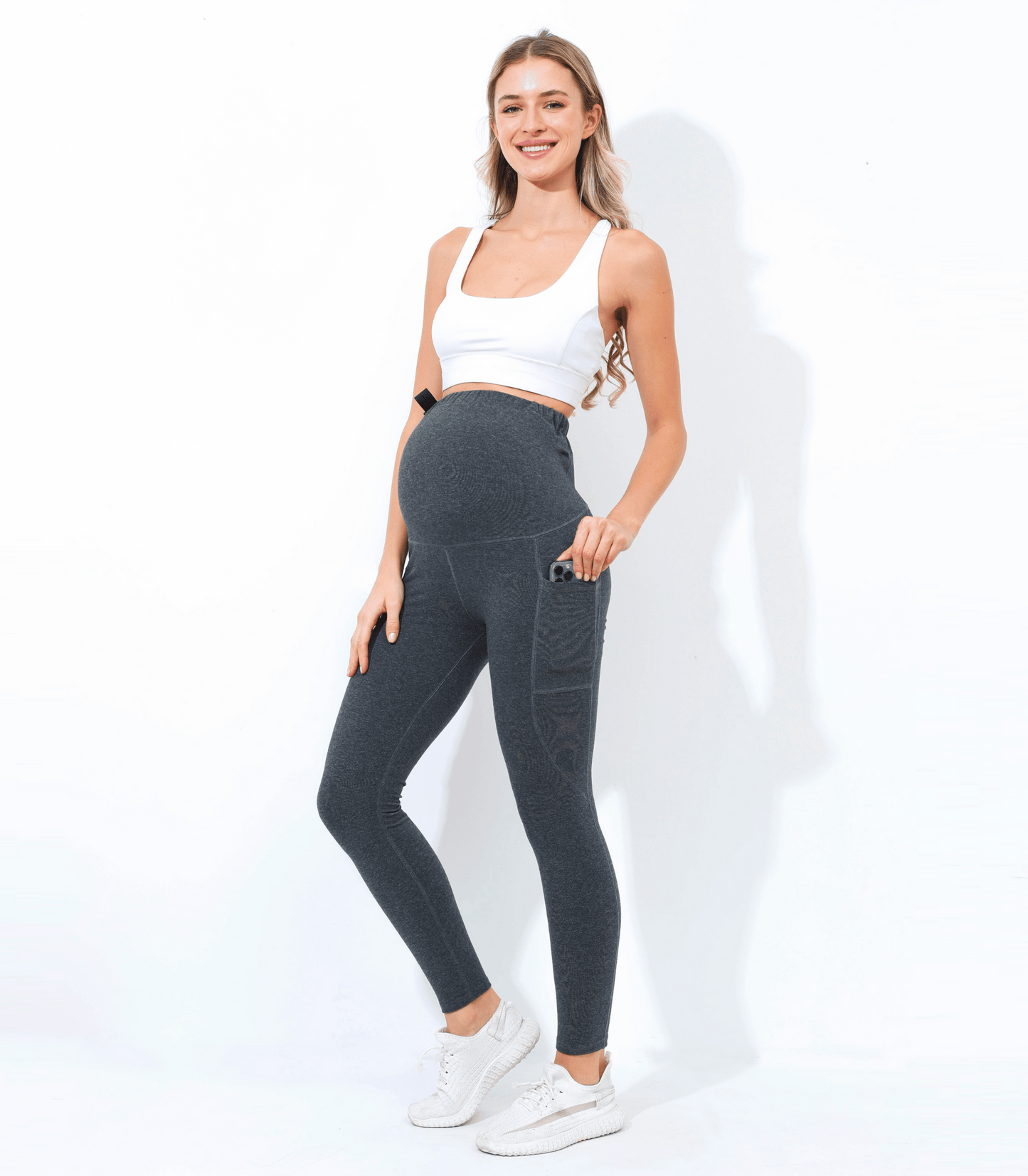 Alina Mae Maternity Pregnancy Yoga Pants with Pockets