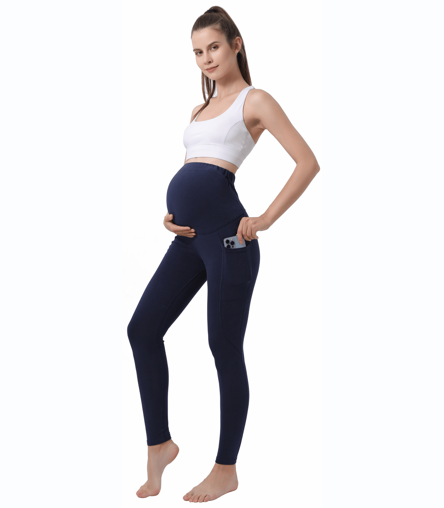 Alina Mae Maternity Pregnancy Yoga Pants with Pockets