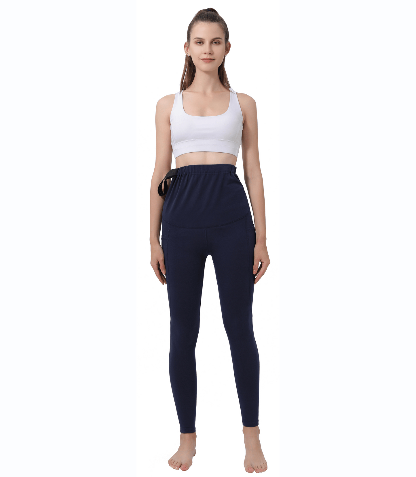 Alina Mae Maternity Pregnancy Yoga Pants with Pockets