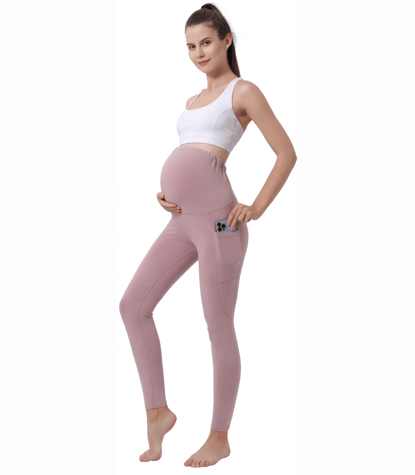 Alina Mae Maternity Pregnancy Yoga Pants with Pockets