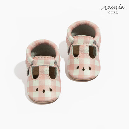 Freshly Picked Melon Gingham Mary Jane Baby Shoe