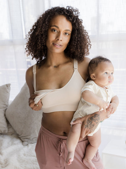 Kindred Bravely Mia Maternity & Nursing Lounge Bra Stone