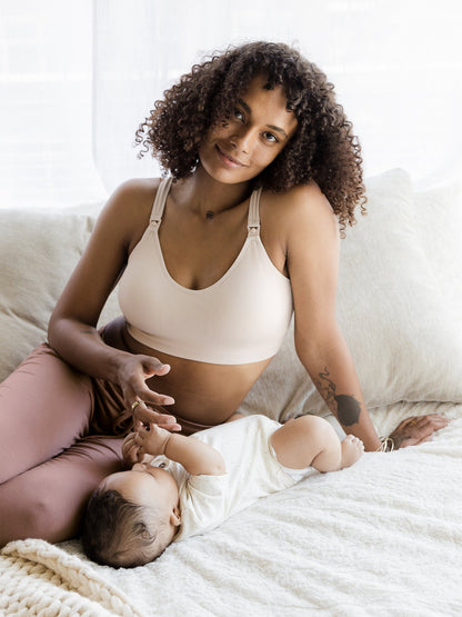 Kindred Bravely Mia Maternity & Nursing Lounge Bra Stone
