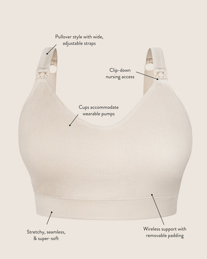 Kindred Bravely Mia Maternity & Nursing Lounge Bra Stone