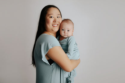 Three Little Tots Ribbed Blue Bird Labor and Delivery Nursing Hospital Gown