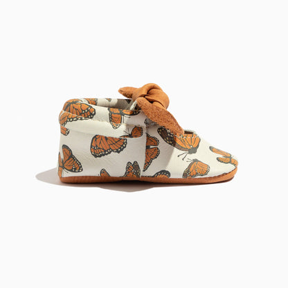 Freshly Picked Monarch Butterfly Knotted Bow Baby Shoe