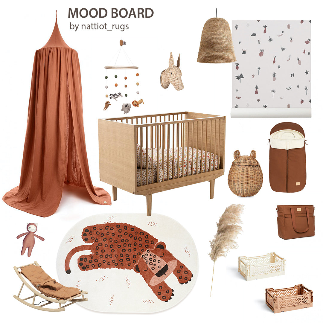 Nattiot Kleo Sienna Little Leopard Children's Rug