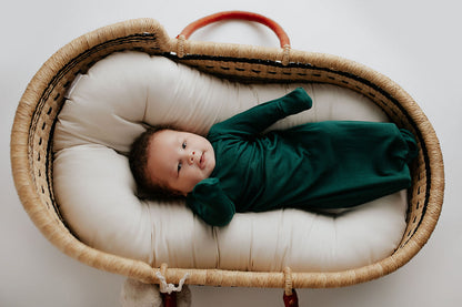 Three Little Tots Forest Green Knotted Newborn Baby Gown