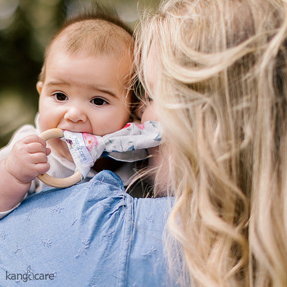 Kanga Care Muslin Crinkle Bunny Ear Teething Ring - Lily