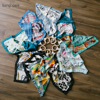 Kanga Care Reversible Teething Blanket Lovey - Quinn