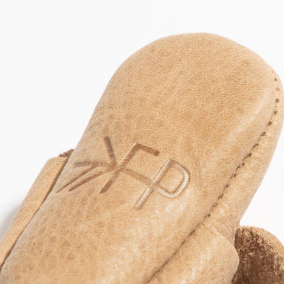 Freshly Picked Newborn Weathered Brown Knotted Bow Baby Shoe