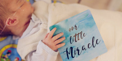 Three Little Tots Boy Preemie NICU Milestone Cards in Plastic