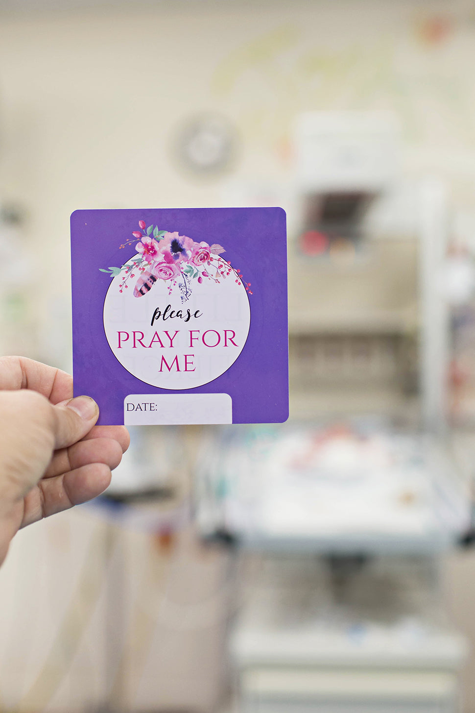 Three Little Tots Girl Plastic NICU Milestone Cards w/ Marker