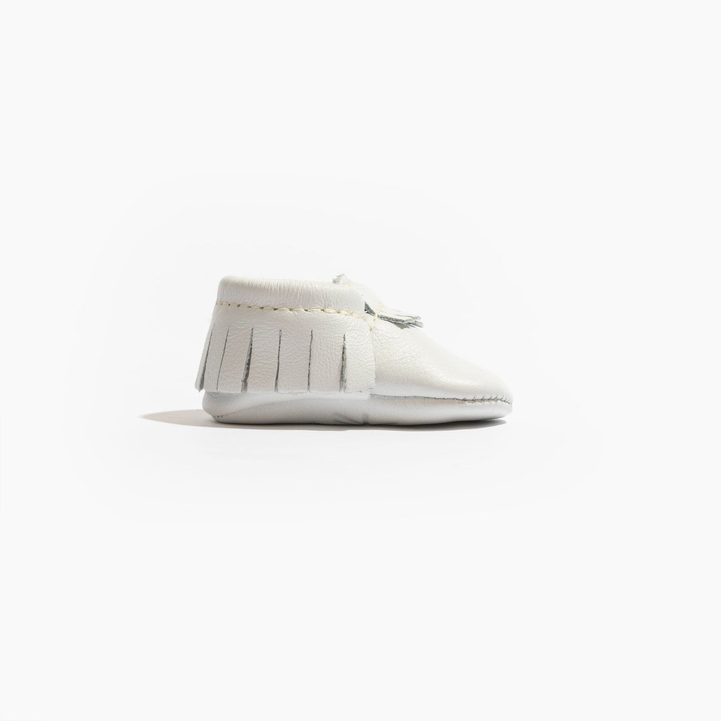 Freshly Picked Newborn Bright White Moccasin Baby Shoe