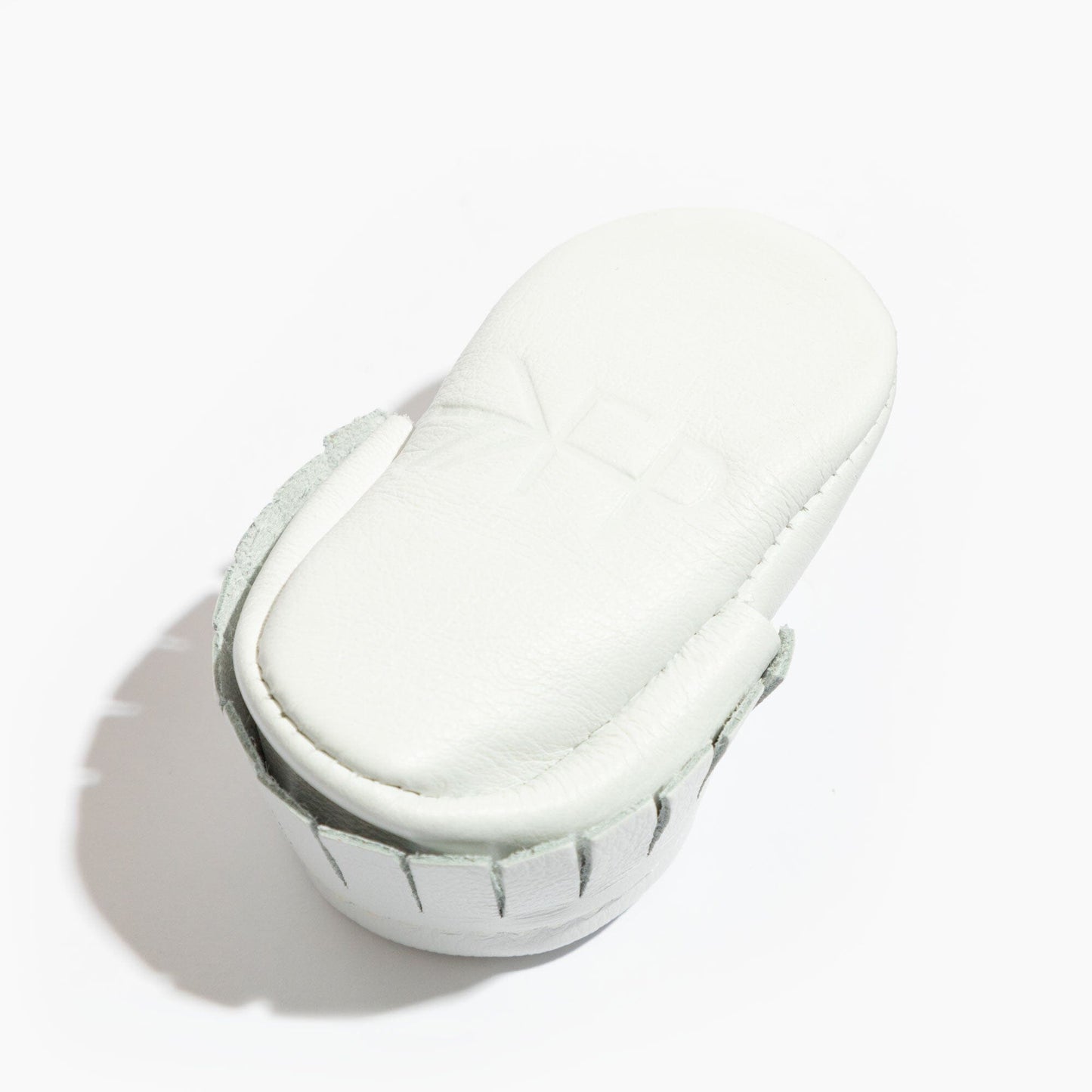 Freshly Picked Newborn Bright White Moccasin Baby Shoe