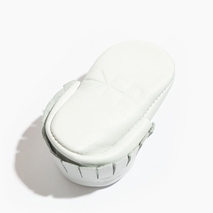 Freshly Picked Newborn Bright White Moccasin Baby Shoe