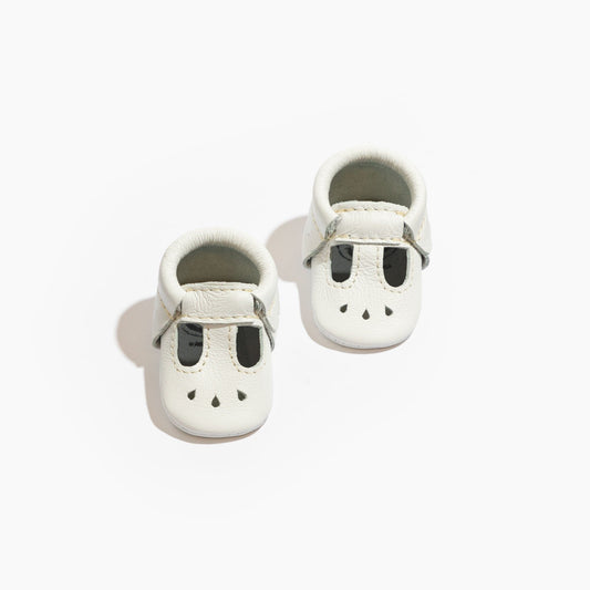 Freshly Picked Newborn Bright White Mary Jane Baby Shoe