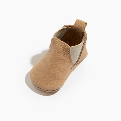 Freshly Picked Newborn Weathered Brown Chelsea Boot Baby Shoe