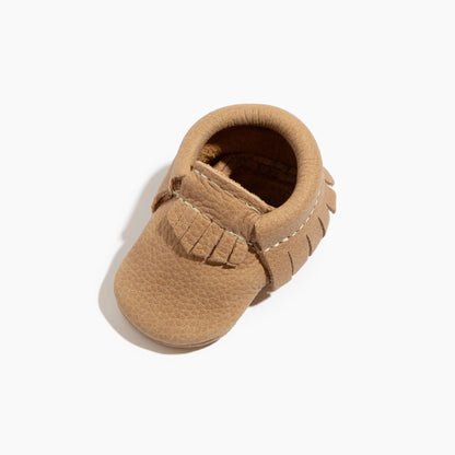 Freshly Picked Newborn Weathered Brown Moccasin Baby Shoe