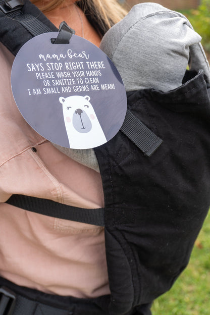 Three Little Tots Mama Bear Please Don't Touch My Baby Car Seat Sign Tag