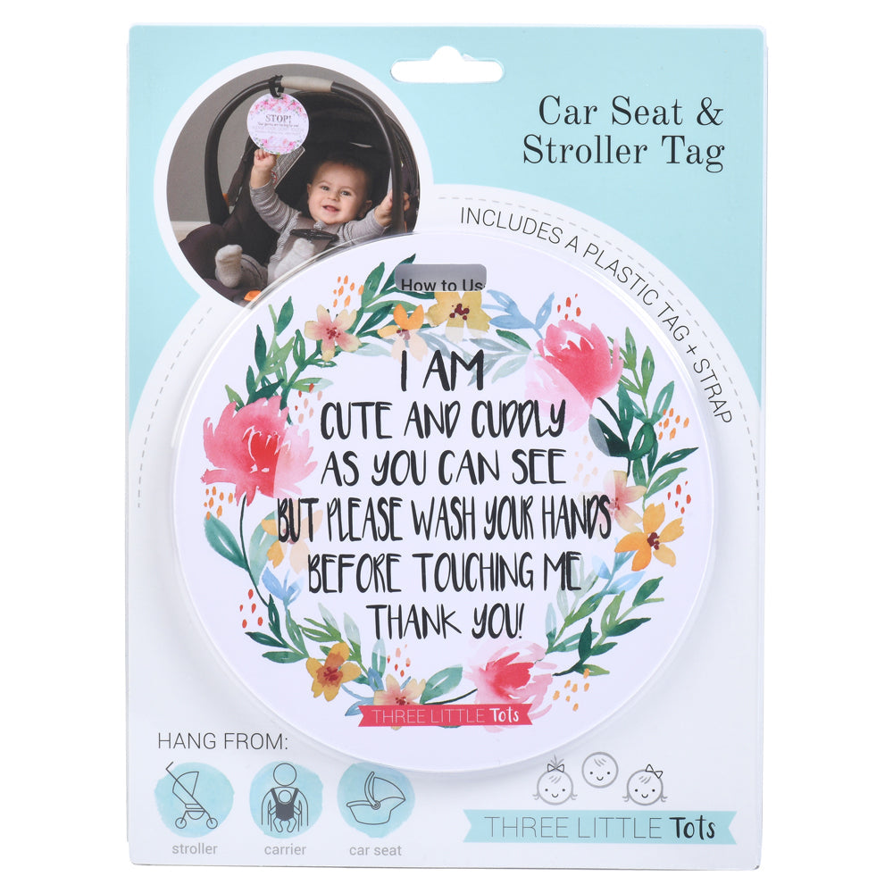 Three Little Tots I Am Cute No Touching Newborn Baby Sign