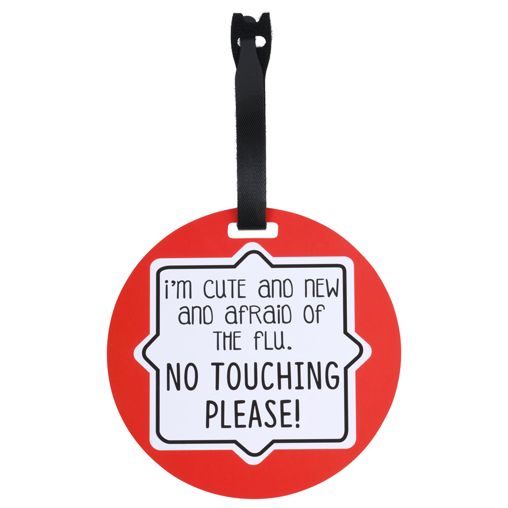 Three Little Tots Cute & New Afraid of the Flu Car Seat Tag