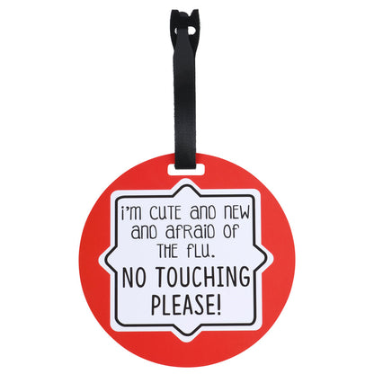 Three Little Tots Cute & New Afraid of the Flu Car Seat Tag