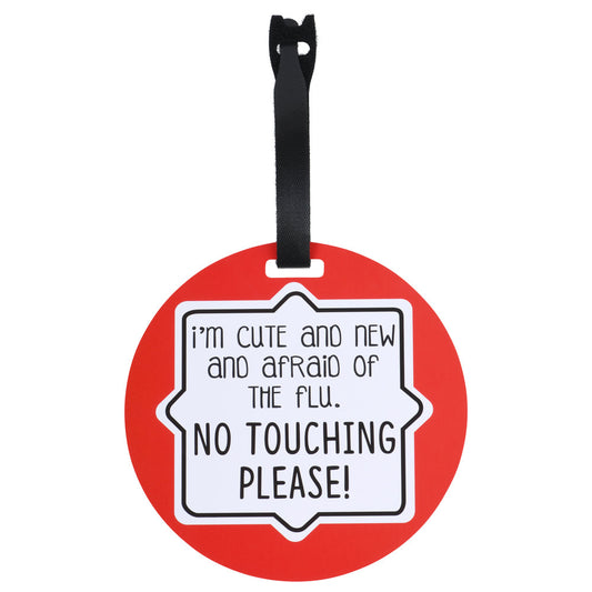 Three Little Tots Cute & New Afraid of the Flu Car Seat Tag