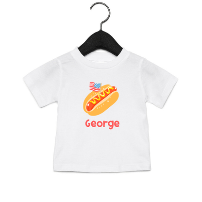 Personalized 4th of July Hot Dog T-Shirt