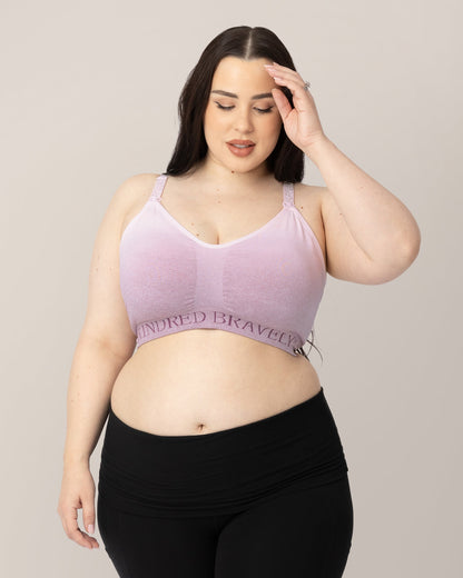 Kindred Bravely Sublime Hands-Free Pumping & Nursing Sports Bra Ombre Purple